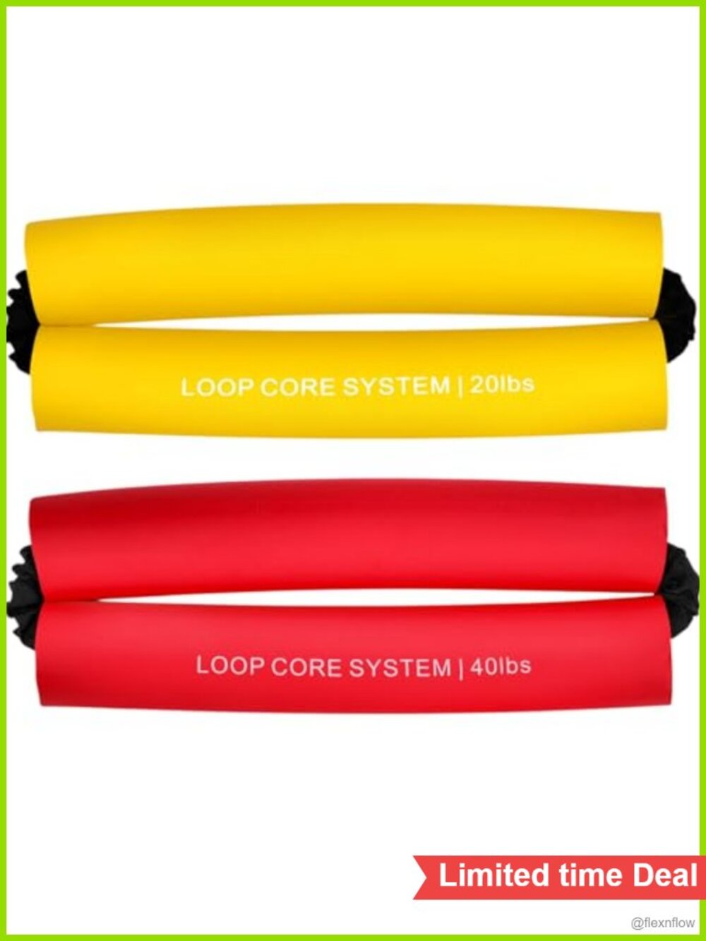 2 Pack Loop Hip Resistance Bands with NBR Foam Tubes